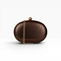 Bolsa Clutch Festa Oval Marrom