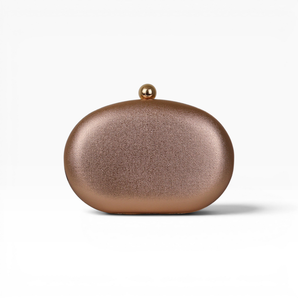 Bolsa Clutch Festa Oval Rose Gold