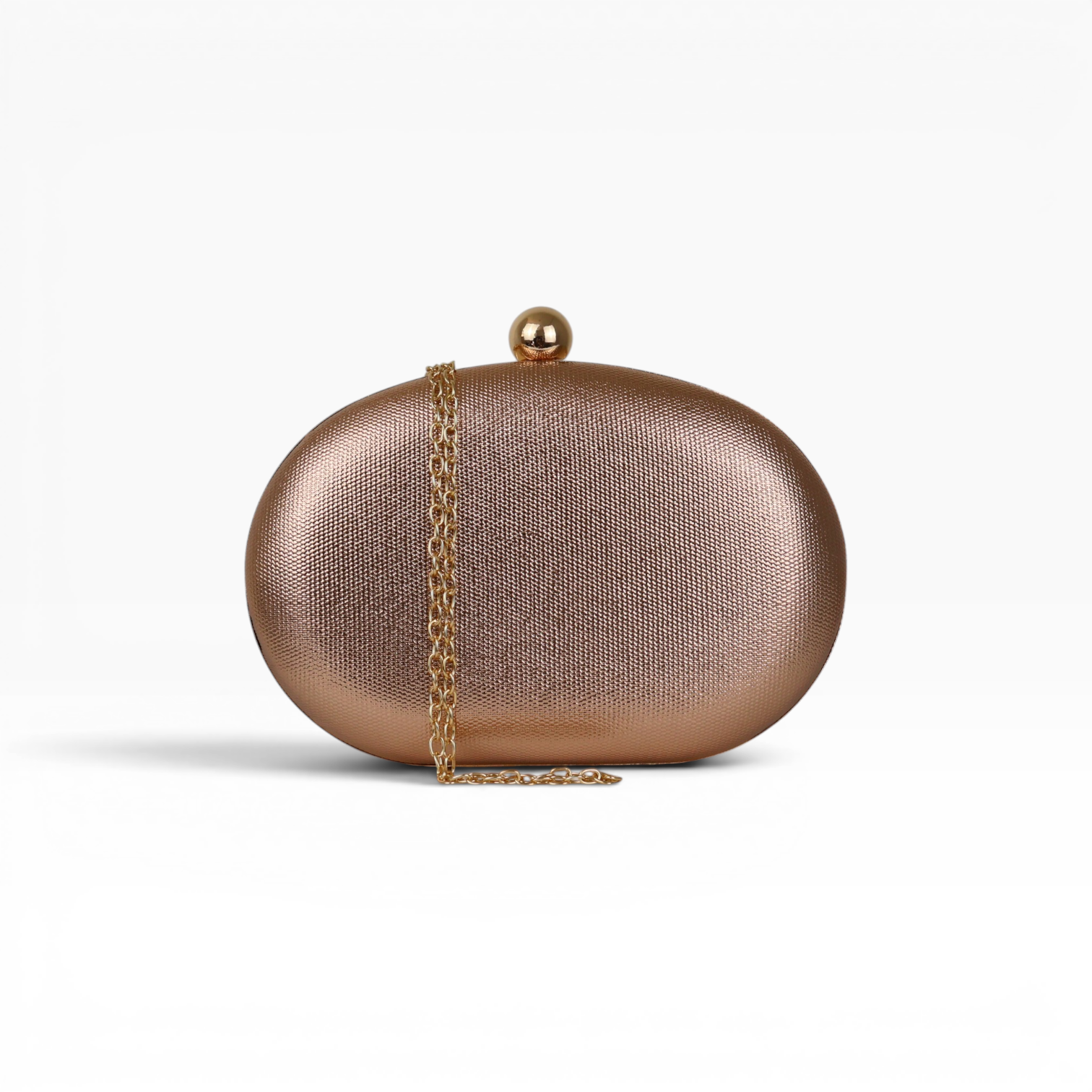 Bolsa Clutch Festa Oval Rose Gold