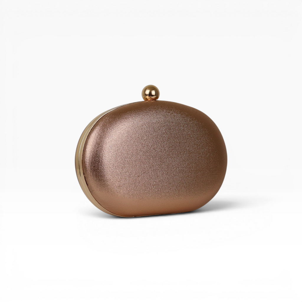 Bolsa Clutch Festa Oval Rose Gold