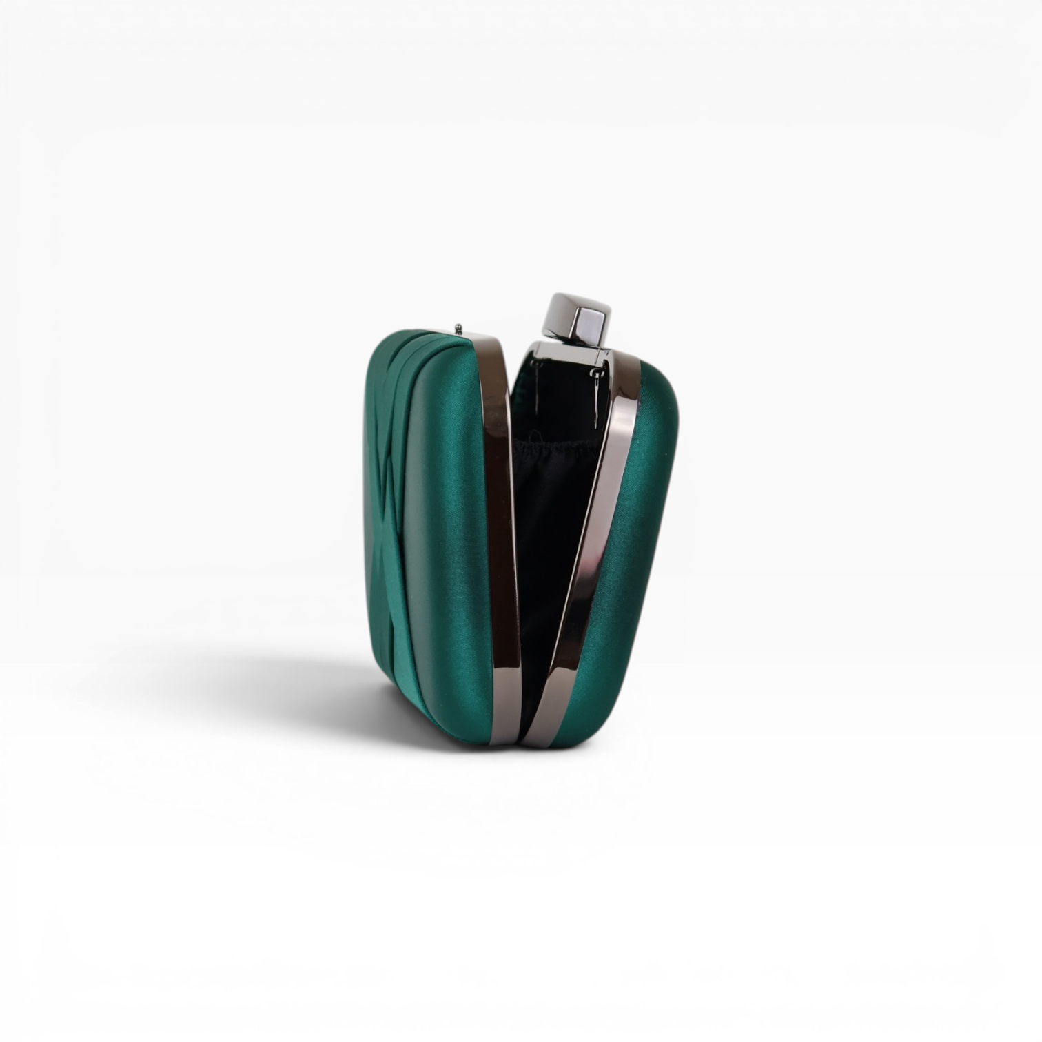 Bolsa Festa Clutch Tecido Acetinado Verde Esmeralda