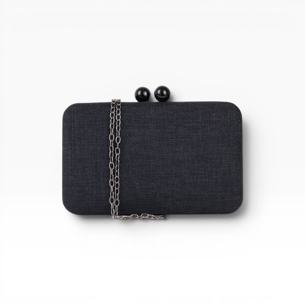 Bolsa Festa Clutch Tecido Preta
