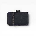 Bolsa Festa Clutch Tecido Preta