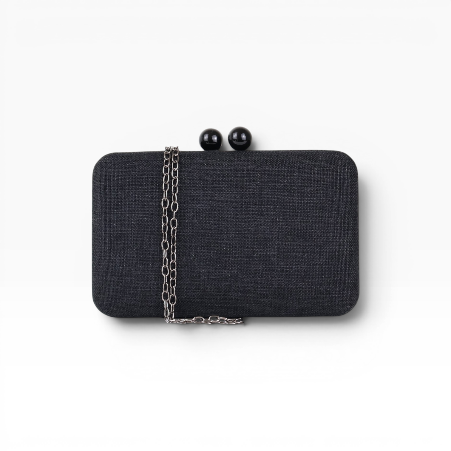 Bolsa Festa Clutch Tecido Preta