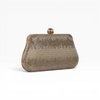 Bolsa Festa Clutch Vidrilhos Dourada