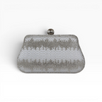 Bolsa Festa Clutch Vidrilhos Prateada