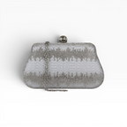 Bolsa Festa Clutch Vidrilhos Prateada