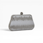 Bolsa Festa Clutch Vidrilhos Prateada