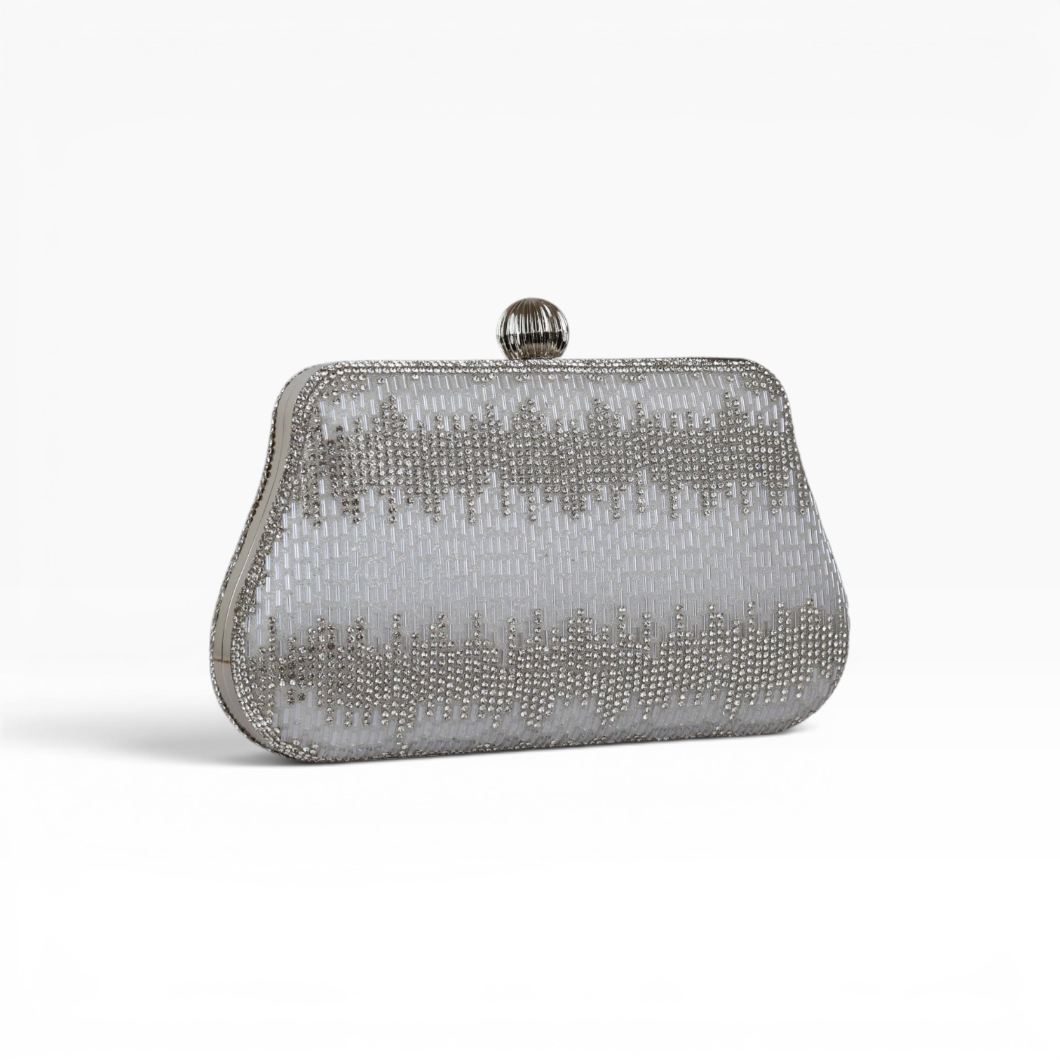 Bolsa Festa Clutch Vidrilhos Prateada
