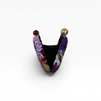 Bolsa Clutch Festa Bordada Flores Roxa