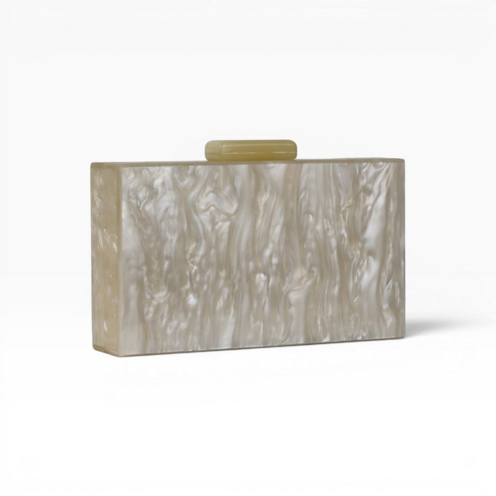 Bolsa de Festa Clutch Acrílico Bege Claro
