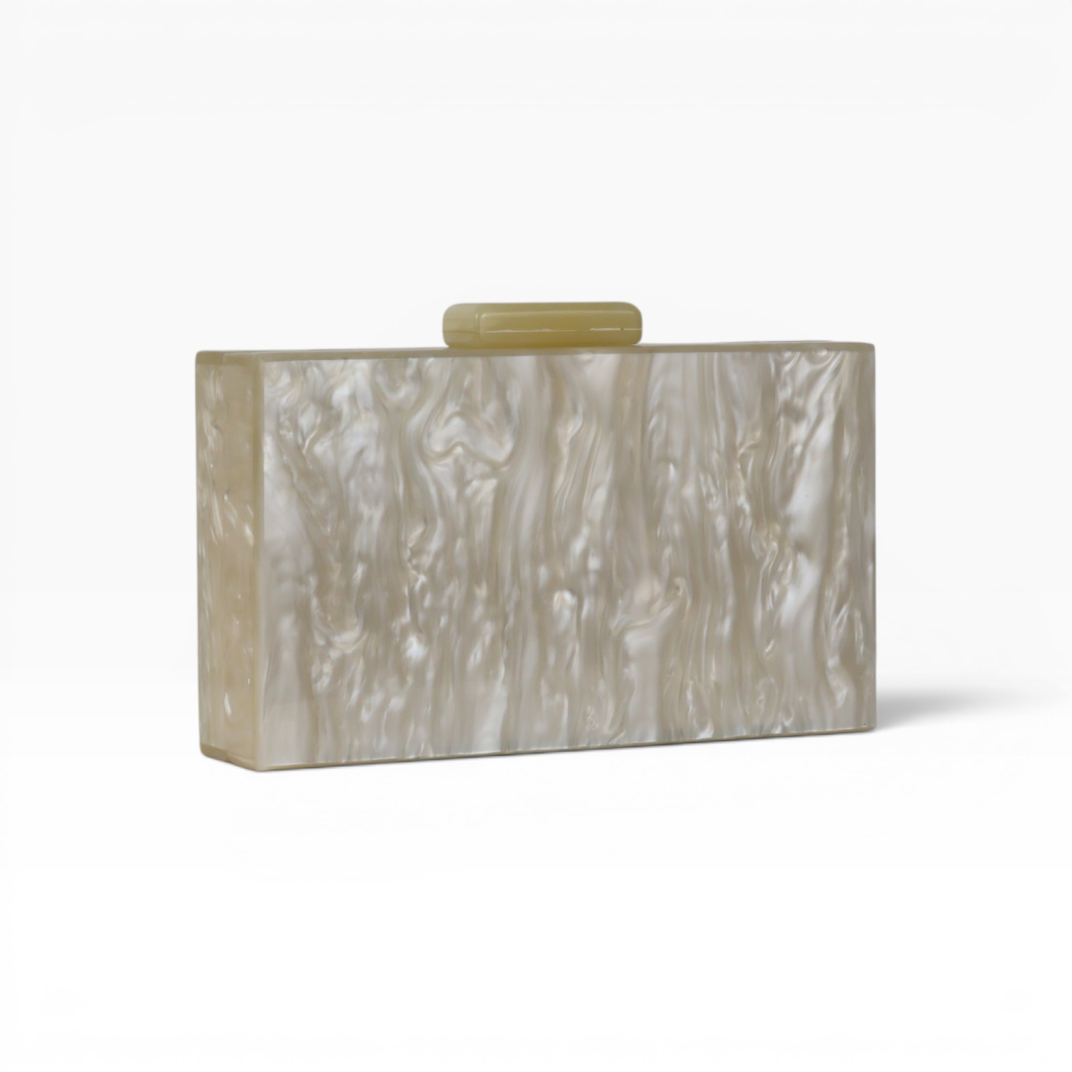 Bolsa de Festa Clutch Acrílico Bege Claro