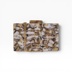 Bolsa de Festa Clutch Acrílico Caramelo Rajado