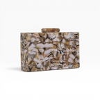 Bolsa de Festa Clutch Acrílico Caramelo Rajado