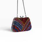 Bolsa Festa Clutch Pedraria Strass Colorida