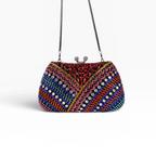 Bolsa Festa Clutch Pedraria Strass Colorida