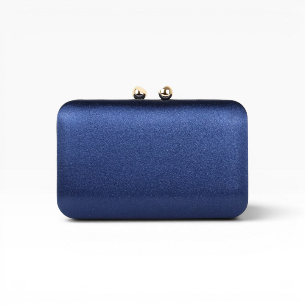 Bolsa Clutch Festa Cetim Azul Marinho