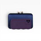 Bolsa Clutch Festa Cetim Azul Marinho