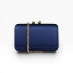 Bolsa Clutch Festa Cetim Azul Marinho
