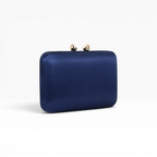 Bolsa Clutch Festa Cetim Azul Marinho