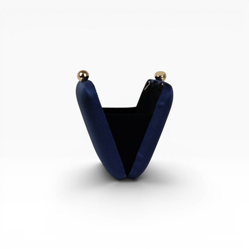 Bolsa Clutch Festa Cetim Azul Marinho