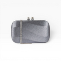 Bolsa Clutch Festa Cetim Prata