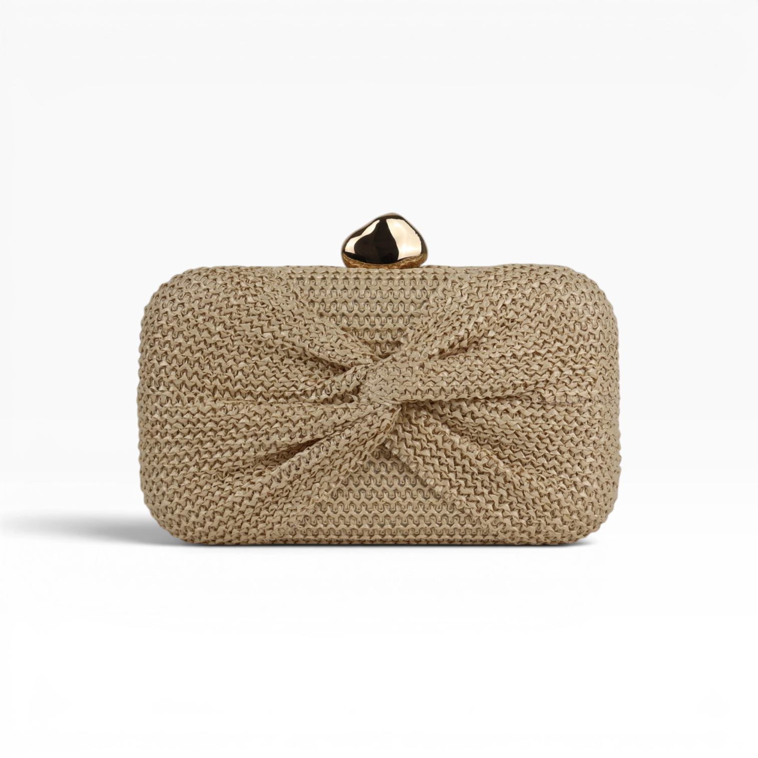 Bolsa Clutch Festa Palha Bege