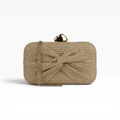 Bolsa Clutch Festa Palha Bege