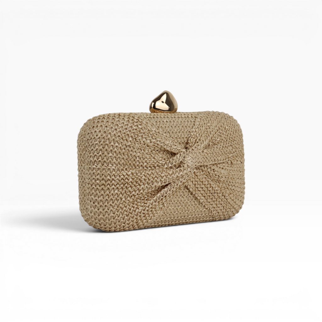 Bolsa Clutch Festa Palha Bege