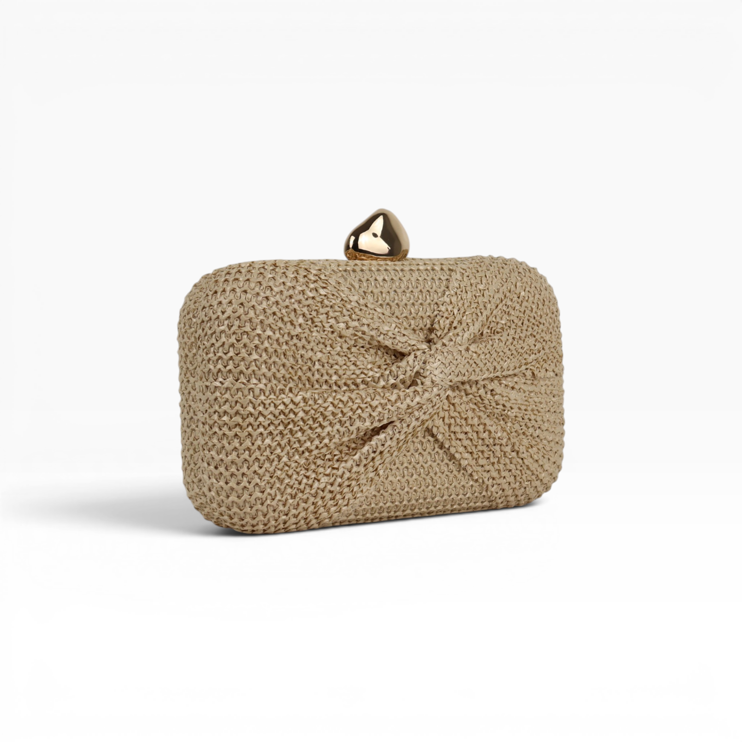 Bolsa Clutch Festa Palha Bege