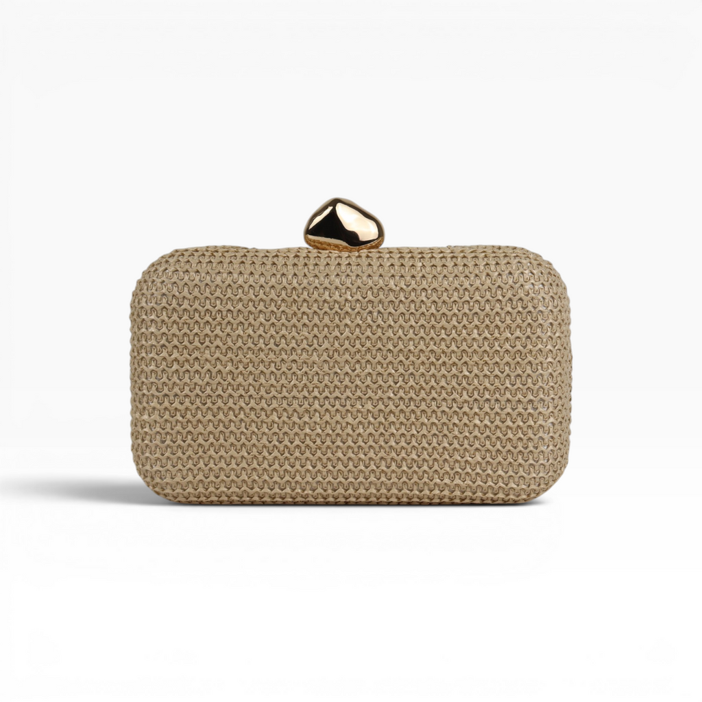 Bolsa Clutch Festa Palha Bege