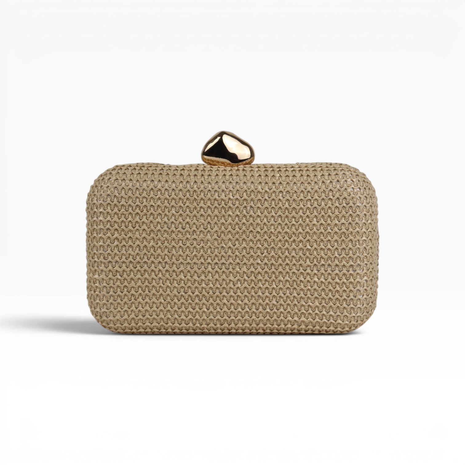 Bolsa Clutch Festa Palha Bege