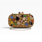 Bolsa Festa Clutch Pedraria Colorida