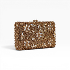 Bolsa Festa Clutch Pedraria Strass Dourada