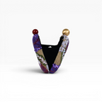 Bolsa Clutch Festa Bordada Flores Roxa