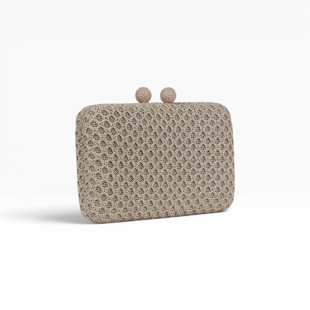 Bolsa Clutch Festa Palha Bege Nude