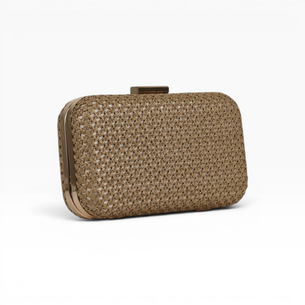 Bolsa Clutch Festa Palha Bege