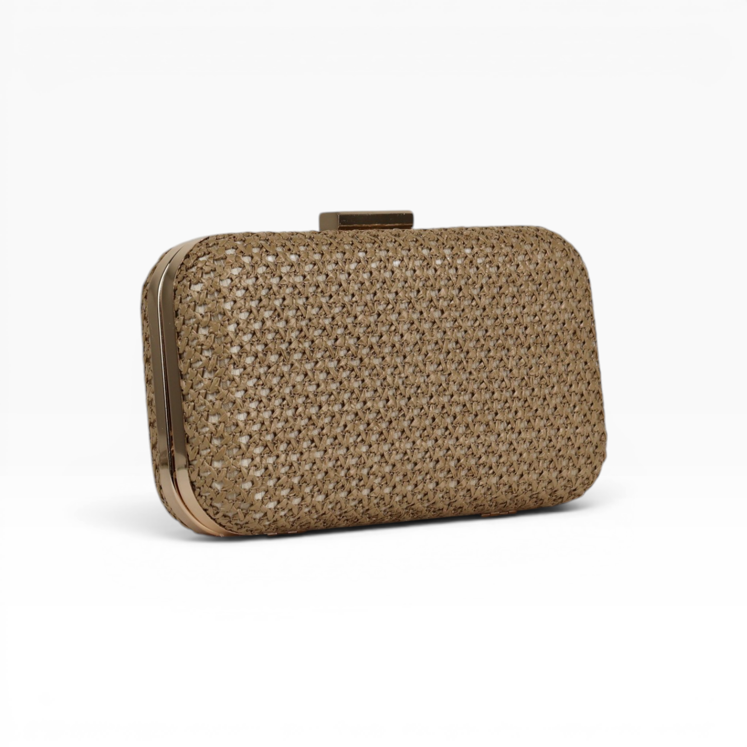 Bolsa Clutch Festa Palha Bege