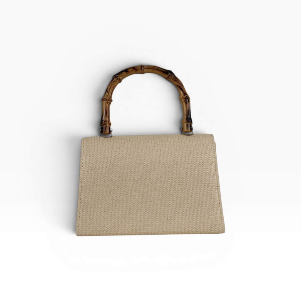 Bolsa de Mão Palha Bege Claro