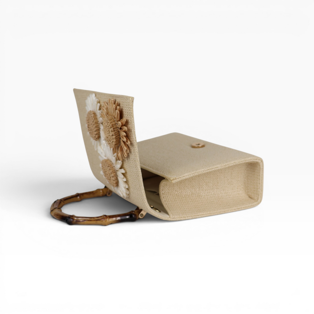 Bolsa de Mão Palha Bege Claro