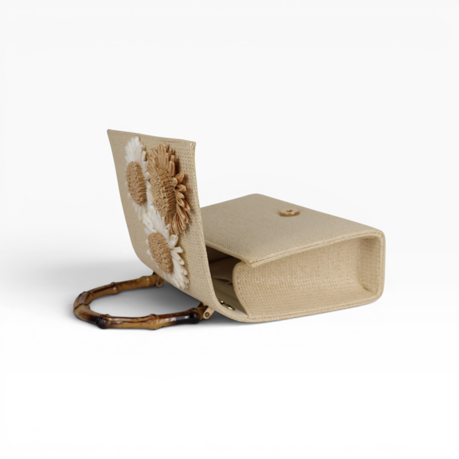 Bolsa de Mão Palha Bege Claro