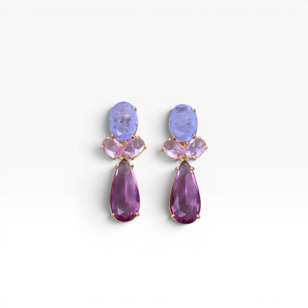Brinco Roxo - Semijoia