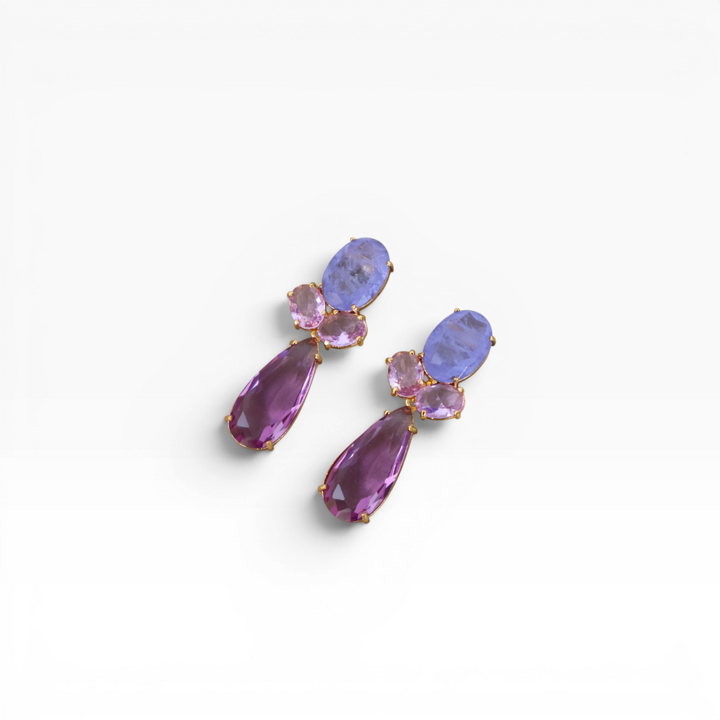 Brinco Roxo - Semijoia