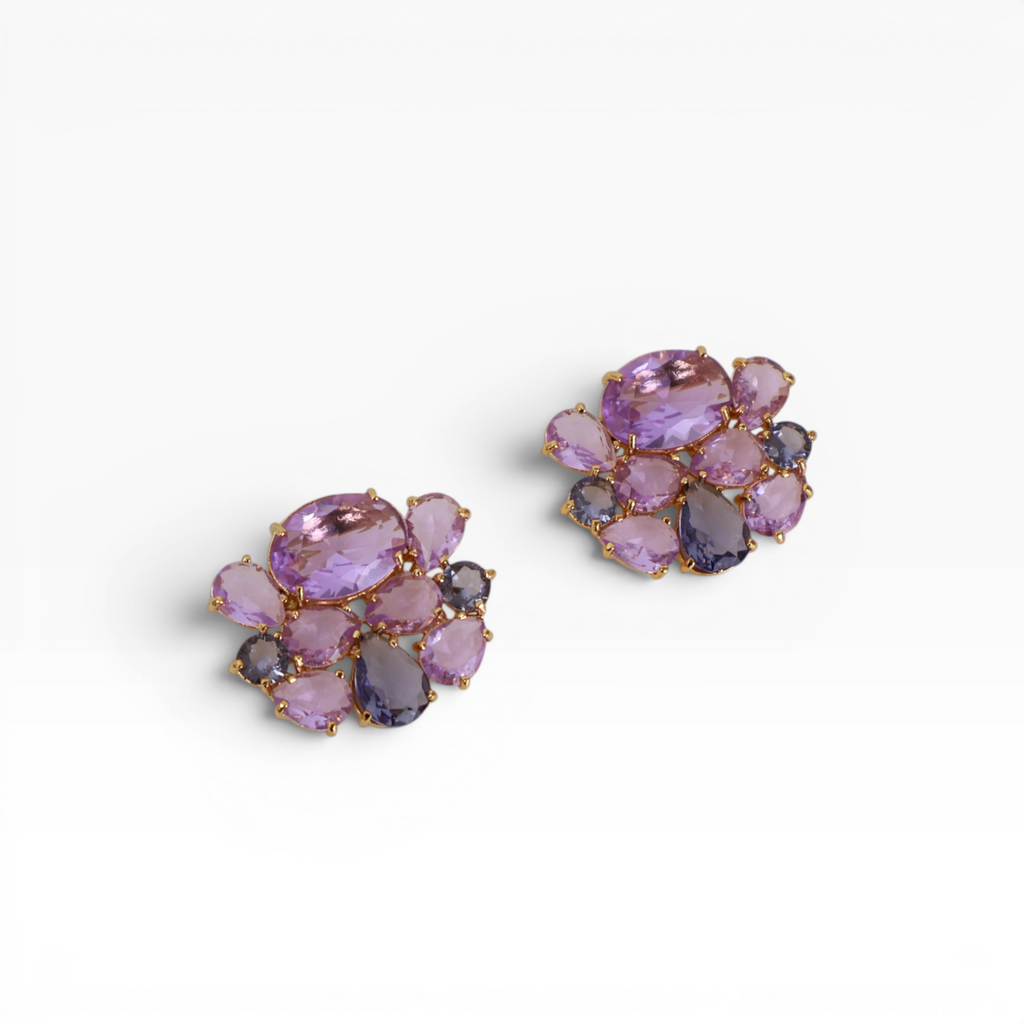 Brinco Roxo - Semijoia