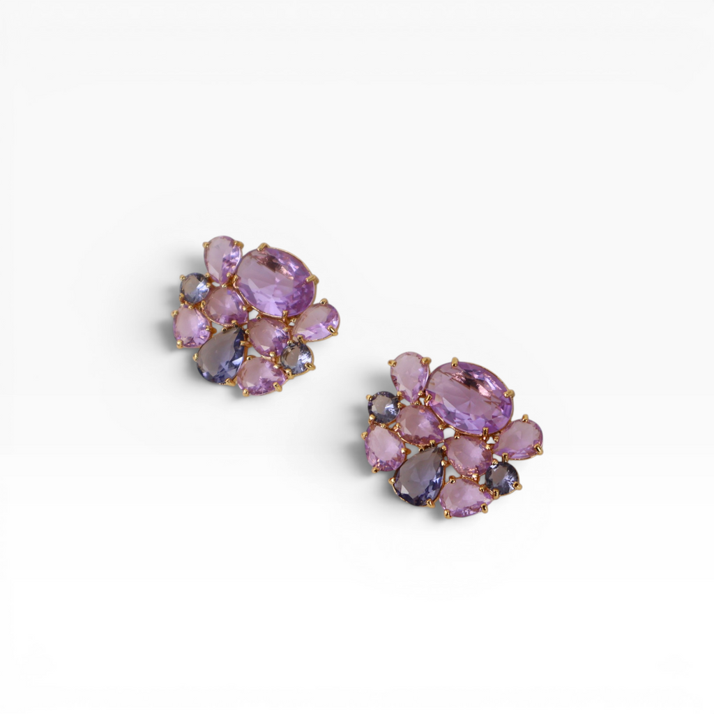 Brinco Roxo - Semijoia