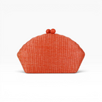 Bolsa de Festa Clutch Palha Laranja