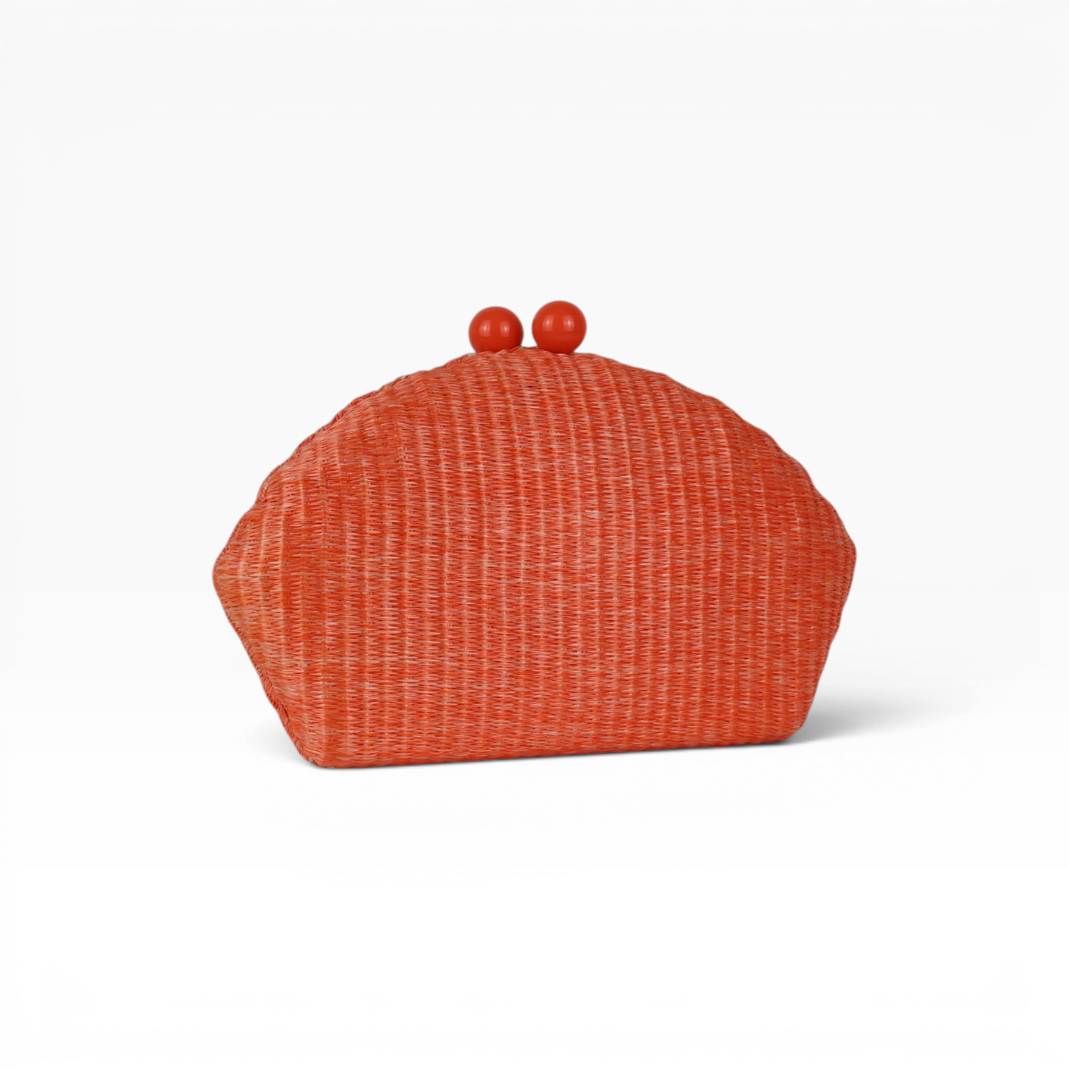 Bolsa de Festa Clutch Palha Laranja