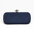 Clutch Tressê Cetim Inspired Grande Azul Marinho