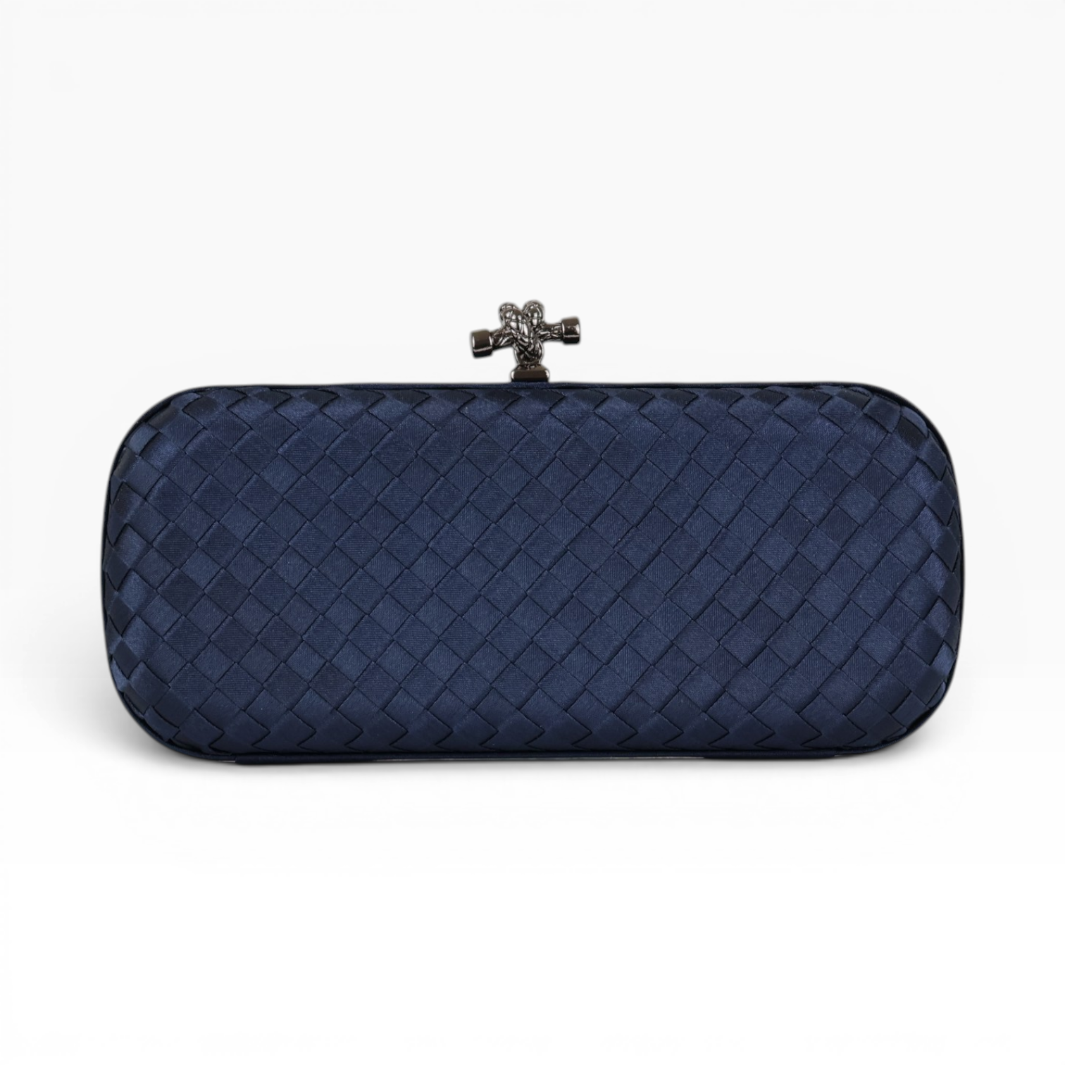 Clutch Tressê Cetim Inspired Grande Azul Marinho
