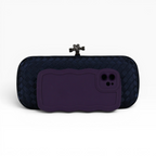Clutch Tressê Cetim Inspired Grande Azul Marinho